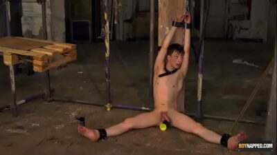 Dominant Leo Ocean makes bound gay Alex Faux anal ride dildo all gay porn video
