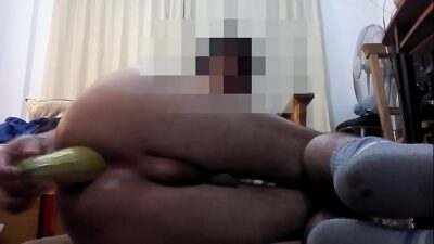 Gay anal dildo gape vegetable insertion all gay porn video