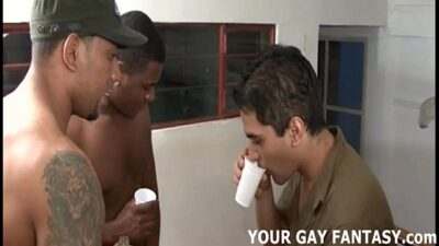 Its too late to back out of your first gay threesome all gay porn video