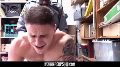 Straight Jock Caught Shoplifting And Fucked By Gay Black Security Guard all gay porn video