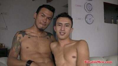 2 Gay Latins fucking BAREBACK all gay porn video