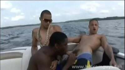 Black Guy Gets Fucked on a Boat all gay porn video