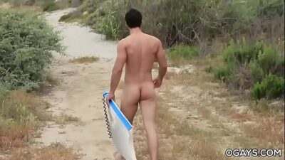 Brock Cooper Beach Solo all gay porn video