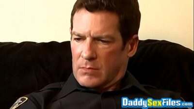 David Chase hammered by police officers during group wanking all gay porn video