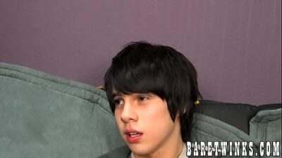 Emo twink jizzes on himself while getting slammed raw all gay porn video