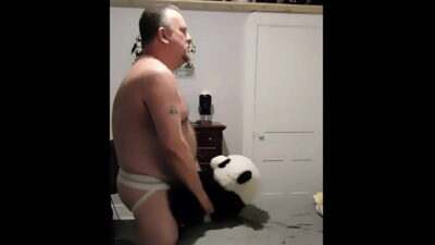 Plushie Jock Bear Fucking His Panda all gay porn video