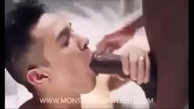 Sexy twink gets fucked by black monster dick all gay porn video