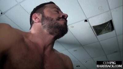 Cocksucking hunk assfucked barebacked by jock all gay porn video