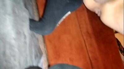 Gaping my boy fanny with a ball, pushing it out of my huge hole all gay porn video