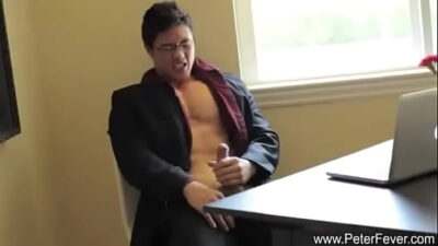 Asian glasses man all gay porn video