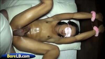 Asian skinny gay blindfolded for hardcore anal fucking all gay porn video