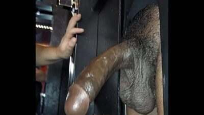 Big Thick 8″ inch Black Cock. Sucking and Fucking at the Gloryhole. all gay porn video