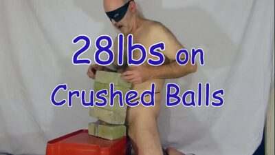 CBT – 28lbs on Crushed Balls all gay porn video