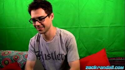Gay jock with glasses Zack Randall masturbates and cums solo all gay porn video