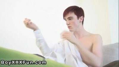 Gay sex EMO Boy Henderson gets home from his job, lays down on the all gay porn video