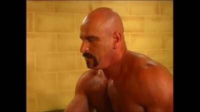 Hairy muscled bears fiery anal session in prison all gay porn video