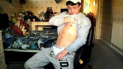 HD Trackie Baseball Cap Boy Cums New all gay porn video