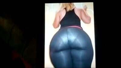 Hot Cum Tribute to this Big Fat Thick Curvy Juicy Yummy Sexy Hot Blonde Ass all gay porn video
