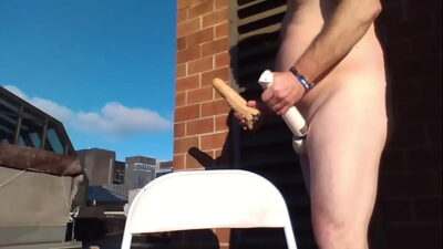 Joey D showing Deep anal Hitachi n Dildo Outdoor gape 2 all gay porn video