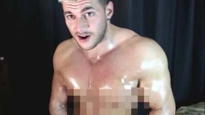 Oily blonde hunk wanks all gay porn video