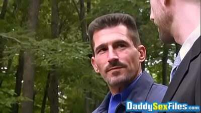 Mature hunk seduces y. gay and analfucks him outdoors all gay porn video