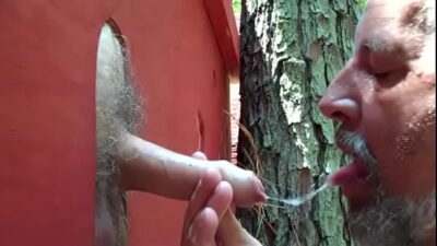 Milking big uncut cock at my private gloryhole all gay porn video