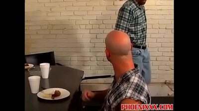 Shaved head gay hunks rough and raw anal fucking all gay porn video