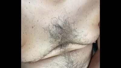 Horny, fat boy JO my small uncut cock with cum shot. Playing with my moobs and hole all gay porn video