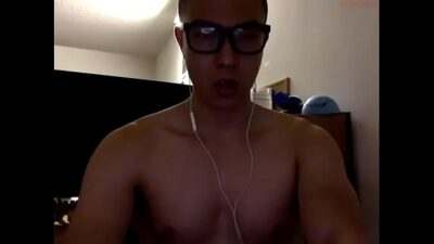 Horny Glasses Asian Cums in Bathroom all gay porn video