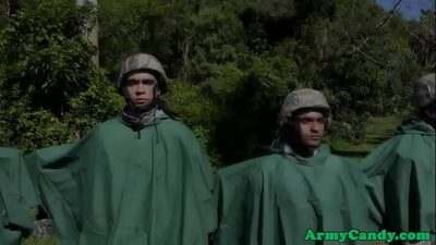 Military hunk cums while assfucked outdoors all gay porn video