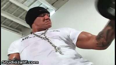 Muscled gay hunk Rob Diesel jerking gays all gay porn video