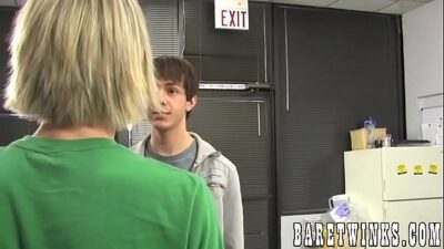 Young lad c. on dong and gets butt penetrated raw all gay porn video