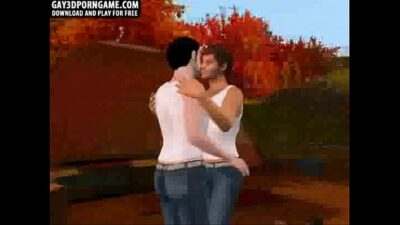 3D cartoon hunk getting fucked hard while camping all gay porn video