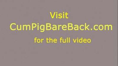 Cocksucking bear bareback drilled on the bed all gay porn video