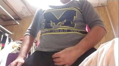 Crossdressing in her clothes while I am house sitting all gay porn video
