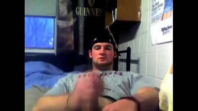 Hot hunk stroking his cock all gay porn video