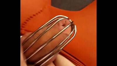 Sissy shows off chastity all gay porn video