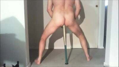 Softball Bat Stretched Hole Assjuice all gay porn video