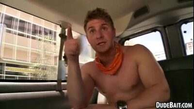 Straight hunk is blindfolded and tricked into a gay blowjob all gay porn video