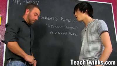 Twink Tyler Bolt anal fucked by hung teacher Parker Perry all gay porn video