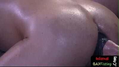 Ass fucking and fisting threeway gets sweaty all gay porn video