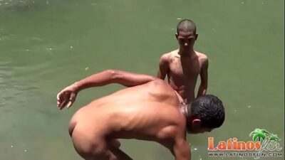 Exotic gay boy ass fucks his amigo in the water all gay porn video