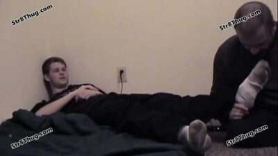 my neighbor sniffs our feet and pits and licks them too all gay porn video
