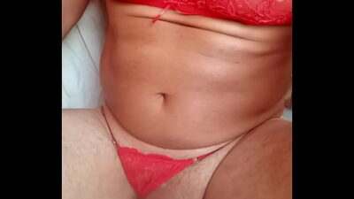 Sissy crossdresser red lingerie 2 all gay porn video