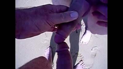 nat and thom walk the beach – nude all gay porn video