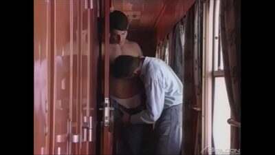 Eugen Kalman plays with his hard cock in his private cabin all gay porn video