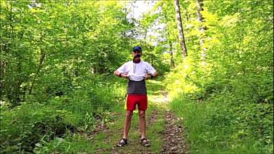 naked slave pig exposed in penis cage, outdoor striptease, hiking thru the wood, BDSM CBT all gay porn video