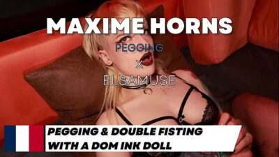 ASS GAPING anal slut huge dildo French Pegging & double fisting with a dom ink doll all gay porn video