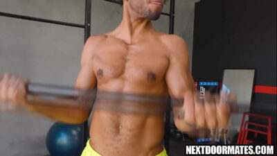 Black guy fucked bareback after work out all gay porn video