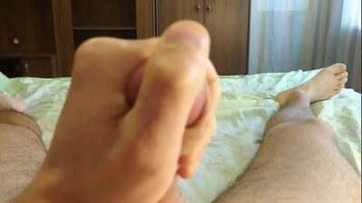 Hot 18 year old boy jerks off and plays with cock moans and cums all gay porn video